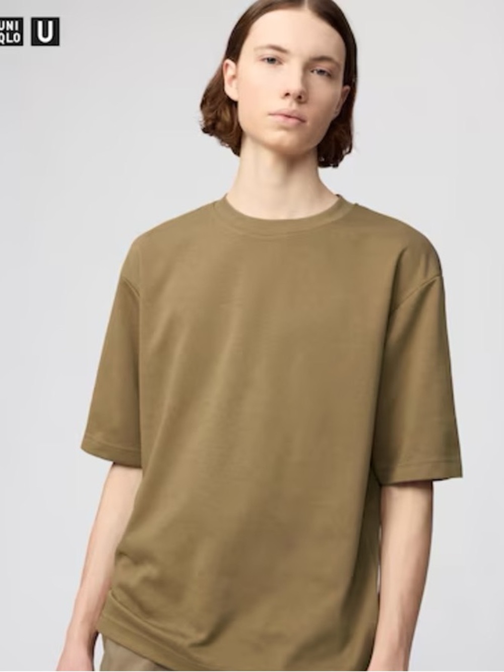 Uniqlo Airism Cotton Oversized T-Shirt 
Medium - Half Sleeve